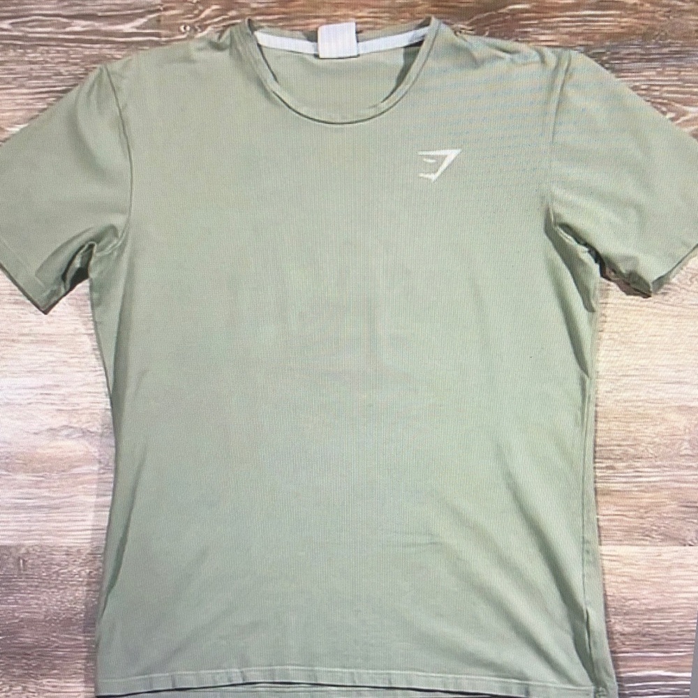 Gymshark Men's Sage Green Performance Tee